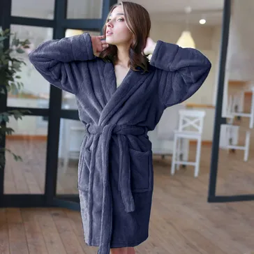 Жіночий махровий халат 'венді' - синій<article>MALVA