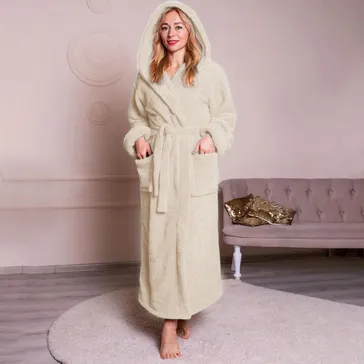 Жіночий махровий халат 'лінда' - молочний<article>MALVA