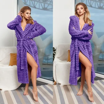 Жіночий халат 'еліт' - бузковий<article>MALVA