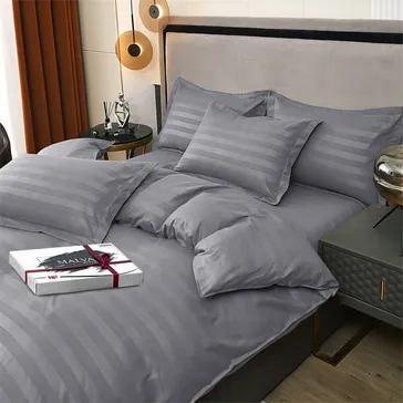 Комплект постільної білизни італійський сатин Срібло<article>MALVA