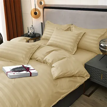 Комплект постільної білизни італійський сатин Крем<article>MALVA