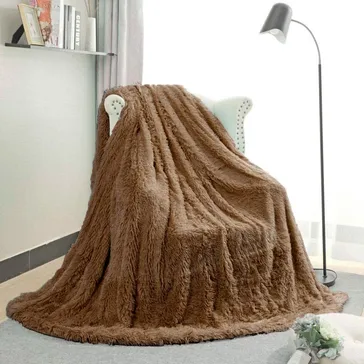 Плед травка - коричневий<article>MALVA