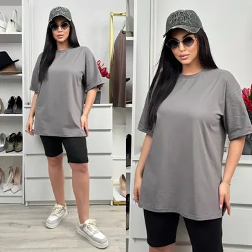 Жіночий домашній костюм 'літо' - сіро-чорний<article>MALVA