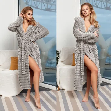 Жіночий халат 'еліт' - сірий<article>MALVA