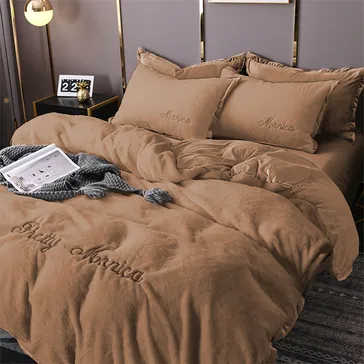 Комплект постільної білизни велюр Кориця<article>MALVA