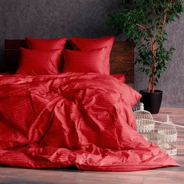 Комплект постільної білизни страйп-сатин Каберне<article>MALVA