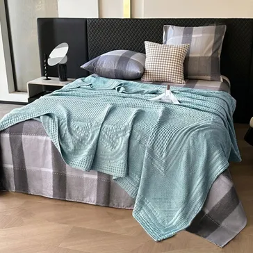 Вафельне покривало-плед «піке» - бірюзовий<article>MALVA