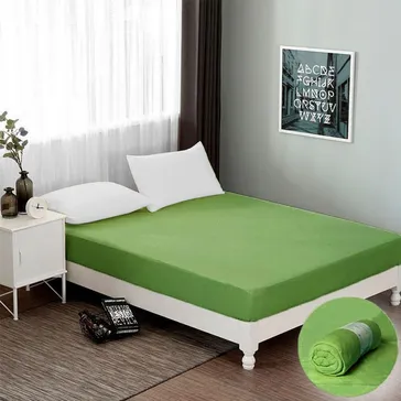 Махрове простирадло на резинці - зелене<article>MALVA