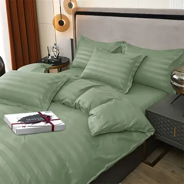 Комплект постільної білизни італійський сатин Фісташка<article>MALVA