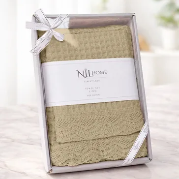 Набір вафельних банних рушників ajour - мигдальні<article>MALVA