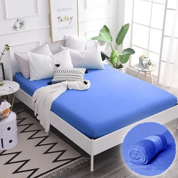 Простирадло на резинці - синє<article>MALVA