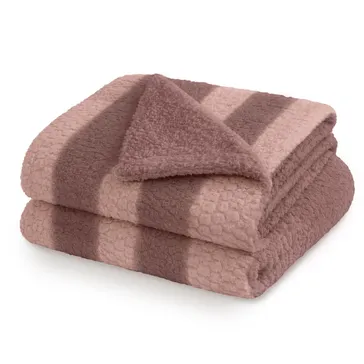 Плед-шерпа - коричнева смужка<article>MALVA