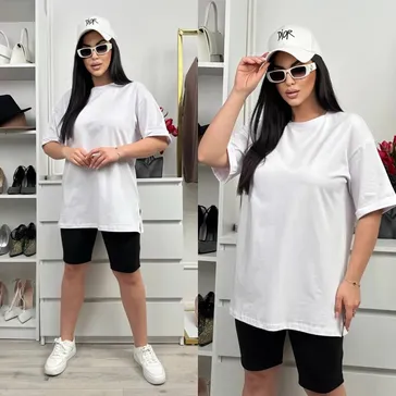 Жіночий домашній костюм 'літо' - біло-чорний<article>MALVA